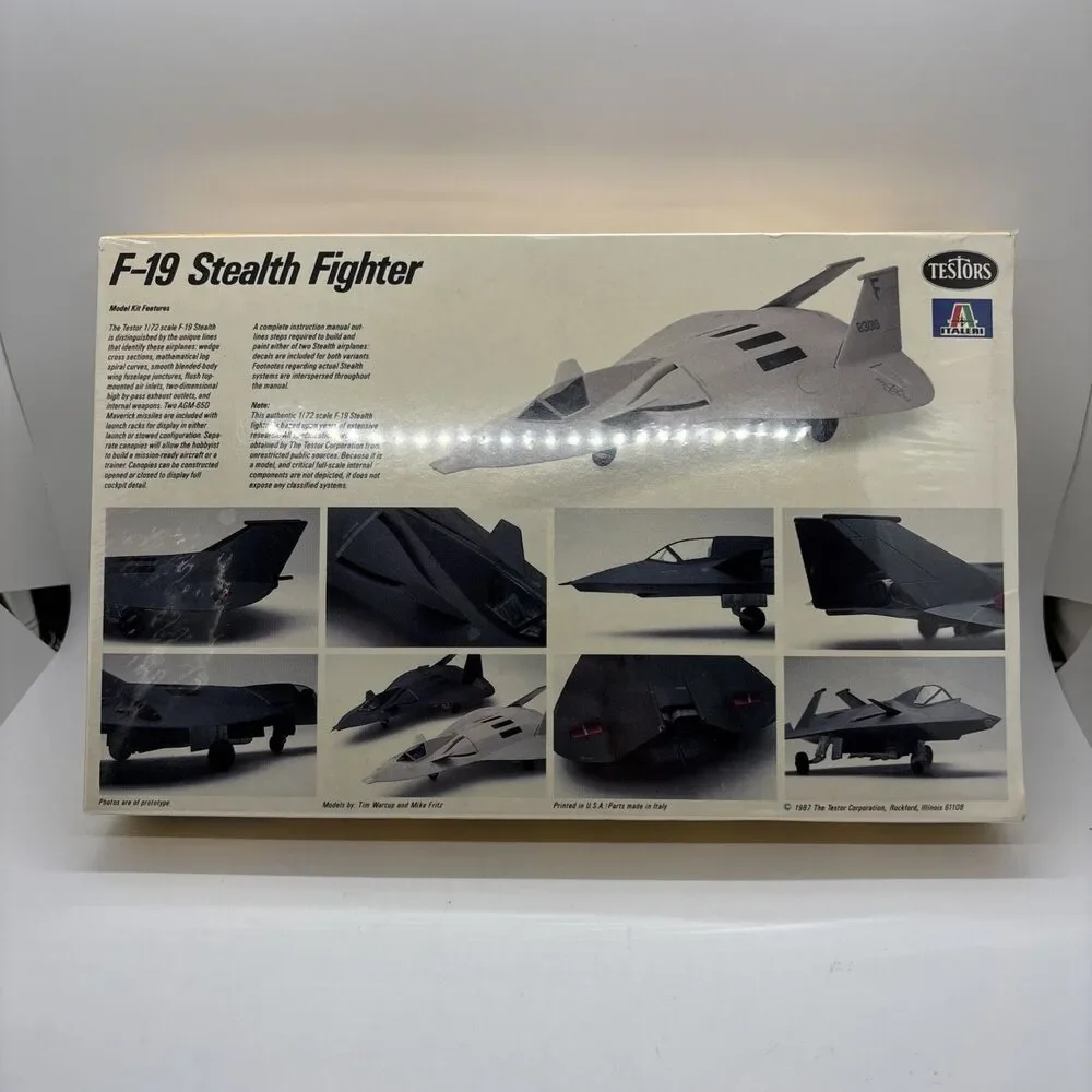 NEW NIP TESTORS F-19 Stealth Fighter 1/72 Scale Version 575 ITALERI Sealed 1987